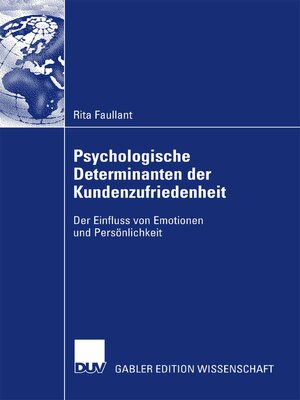 cover image of Psychologische Determinanten der Kundenzufriedenheit